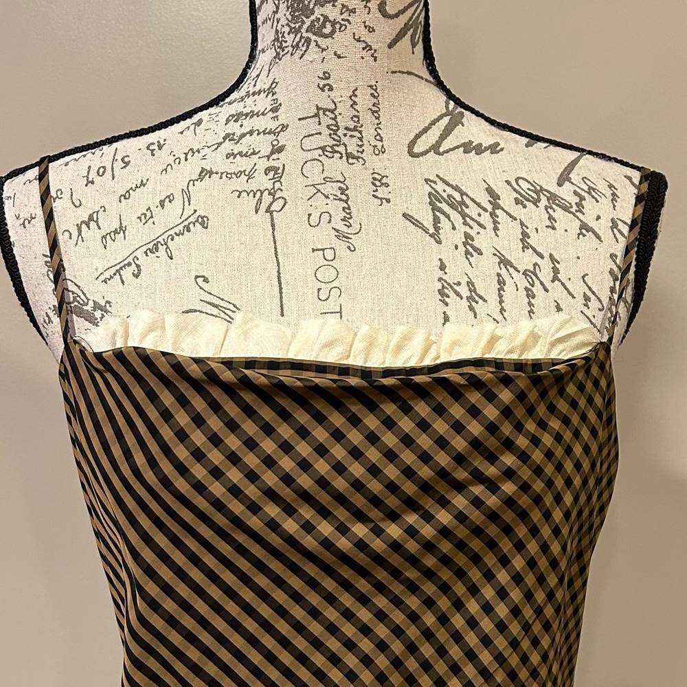 ANTONIO MELANI Brown and Cream Dress - Picture 7 of 12
